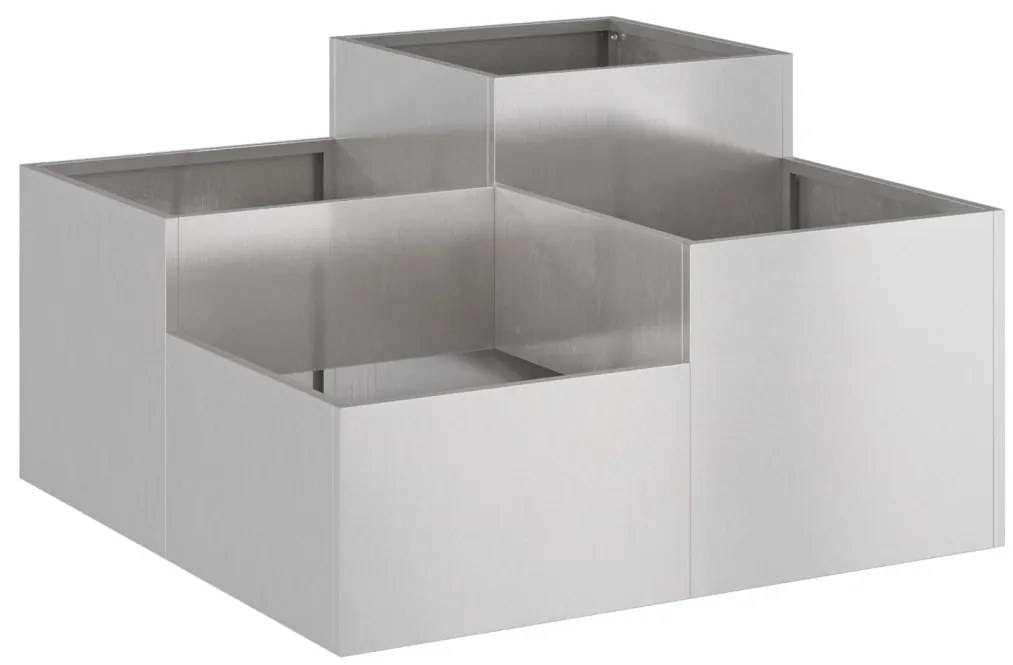 Kertész láda 80x80x48 cm Rozsdamentes acél