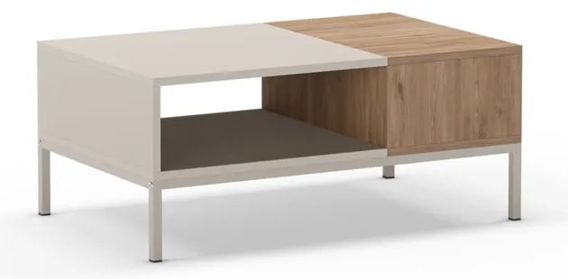 Krémszínű dohányzóasztal 56x90 cm Cailin – Marckeric