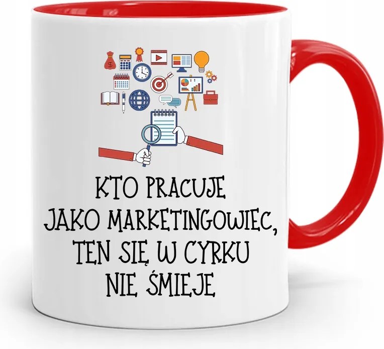 Marketingeseknek Marketing Bögre Piros Ajándék fényképes nyomtatással