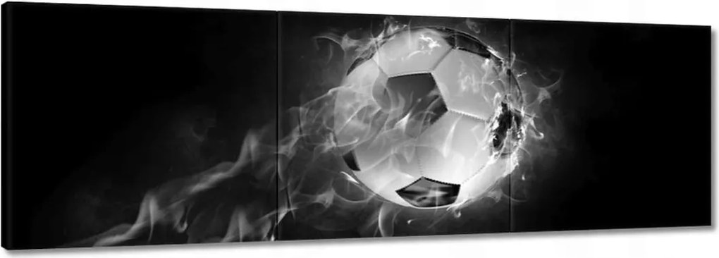 Vászonkép 60x20 Futball labda Tűz