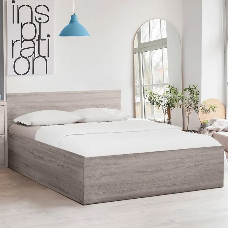 AKCIÓ Ágy SOFIA 140 x 200 cm, szarvasgomba tölgy II. osztály