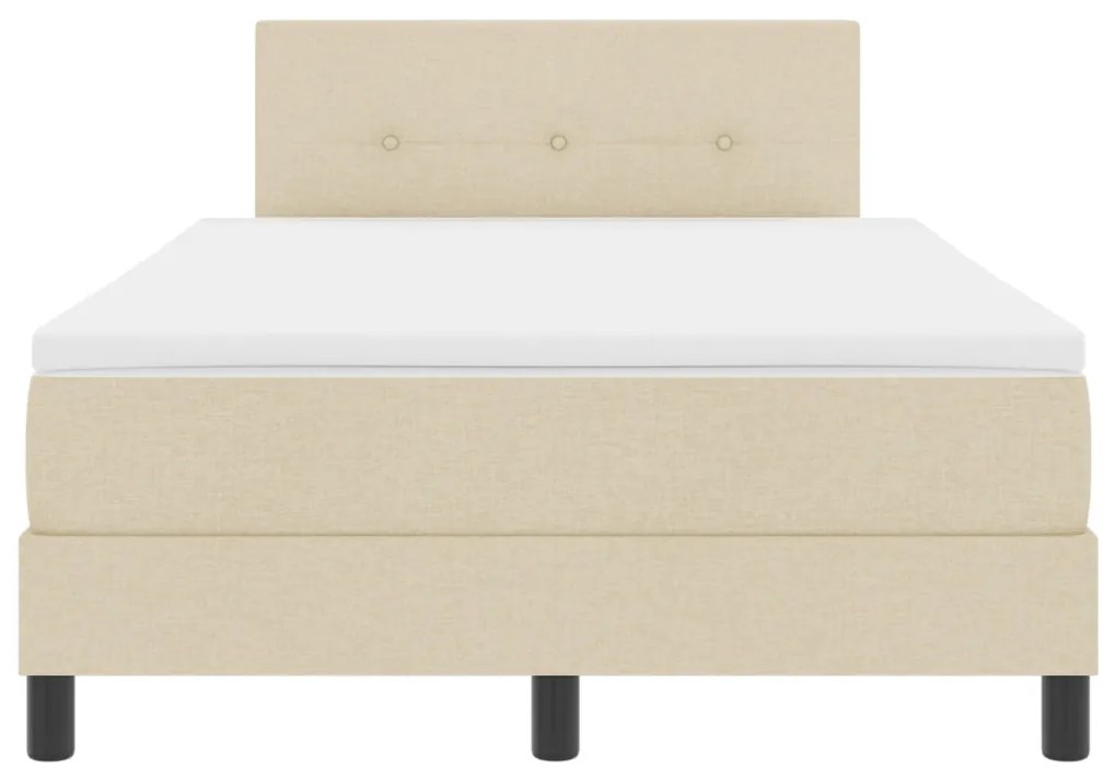 Boxspring Ágy matraccal Krém 120x200 cm Szövet