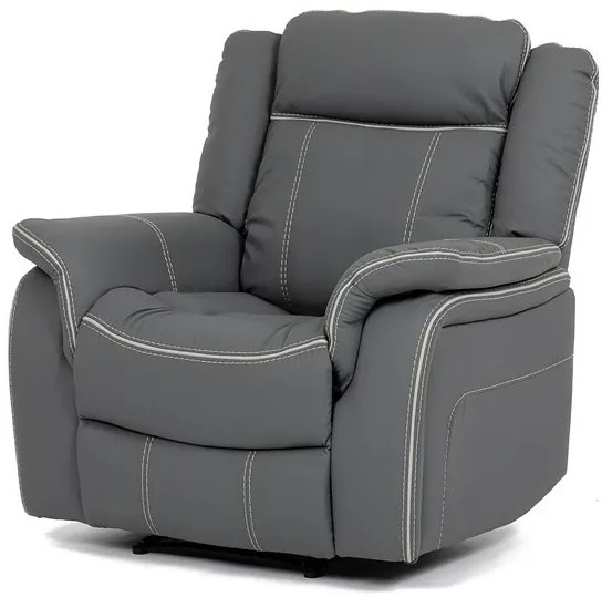 Elektromos vezérlésű szürke ökobőr dönthető fotel. TV-4119 GREY