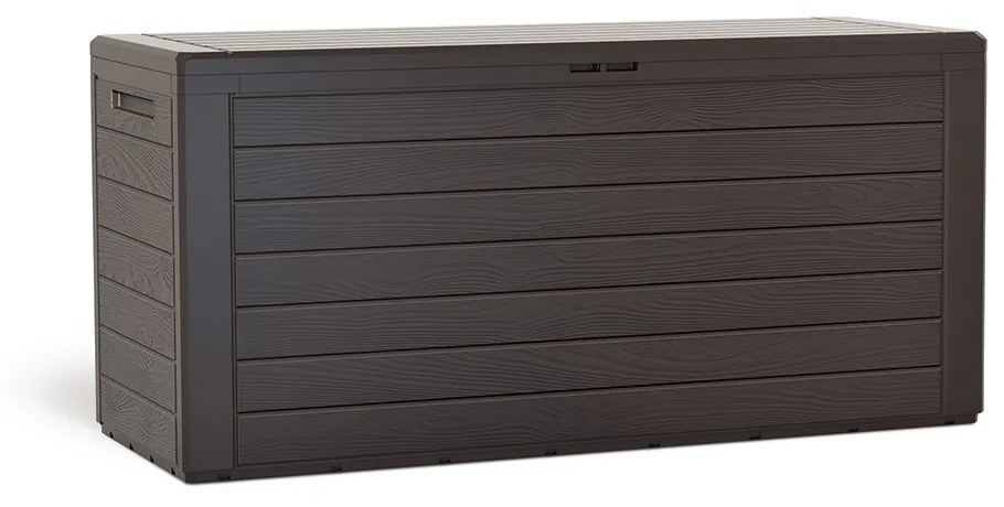 WOODEBOX tárolódoboz, 280l, 120x46x57cm, sötétbarna Prosperplast