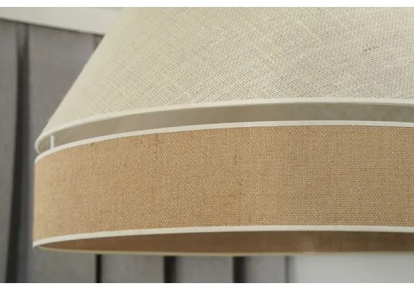 Duolla - Csillár zsinóron YUTE AVIGNON 1xE27/15W/230V átm. 60 cm szürke/barna