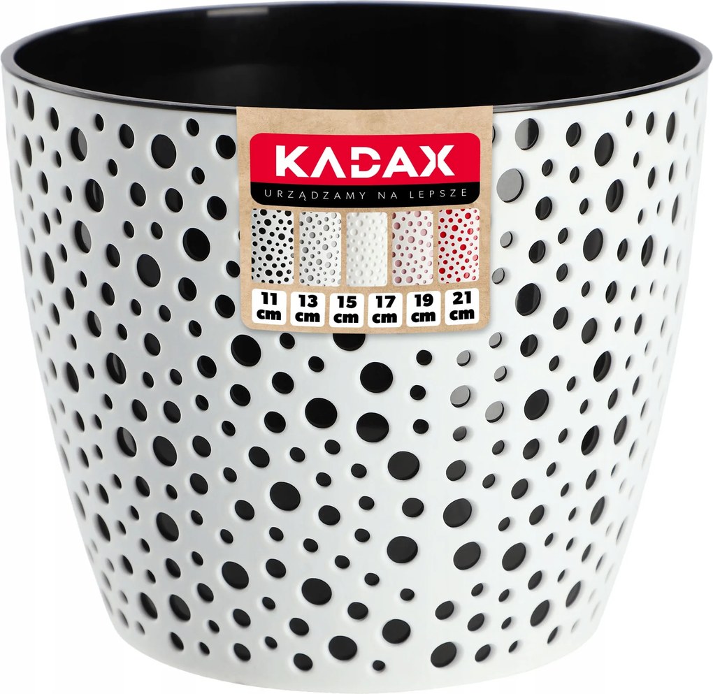 Virágtartó Fedő Kerek Virágágyás Műanyag 13cm Fekete