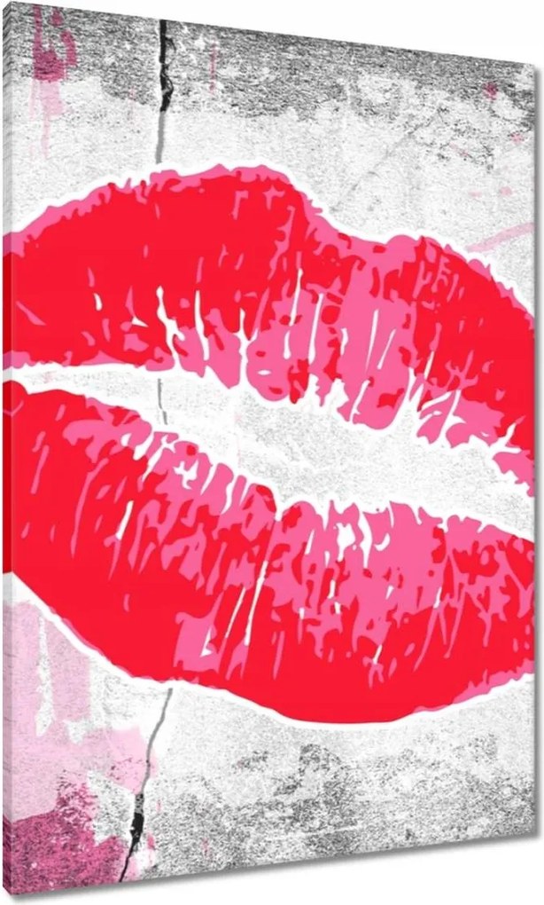 Vászonkép 70x100 Száj, mint málna Ajkak