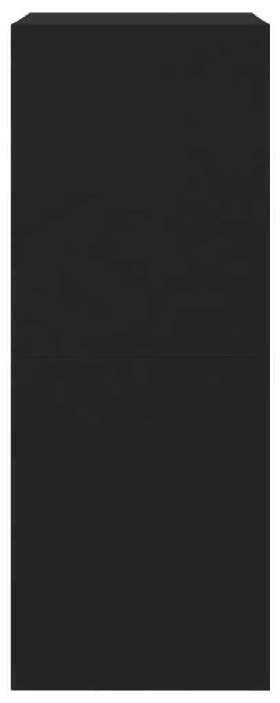 fekete cipőszekrény 2 kihajtható fiókkal 80 x 42 x 108 cm