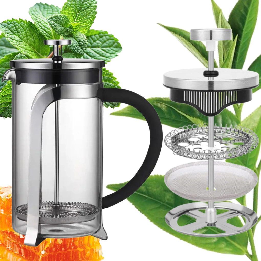 Üveg Tömítős Kávéfőző 1000ML Kávéhoz, Teához, Gyógynövényekhez Berretti