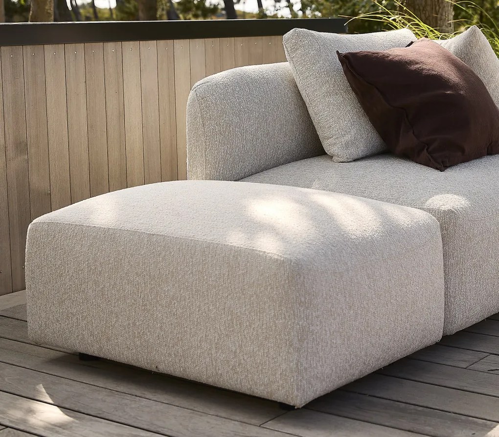 Faro két személyes kerti kanapé ottománnal, jobbos