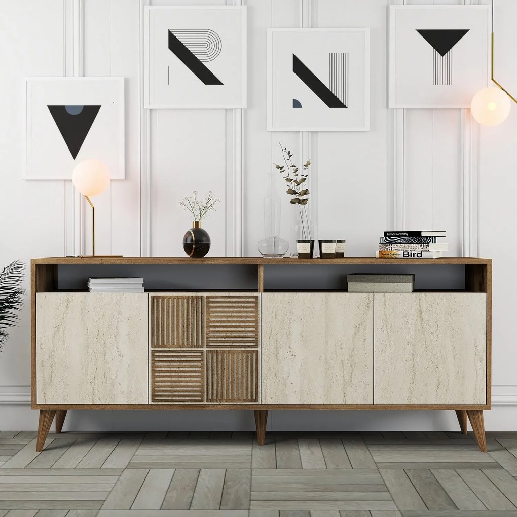 Konzolasztal Milan - Diós, Travertine