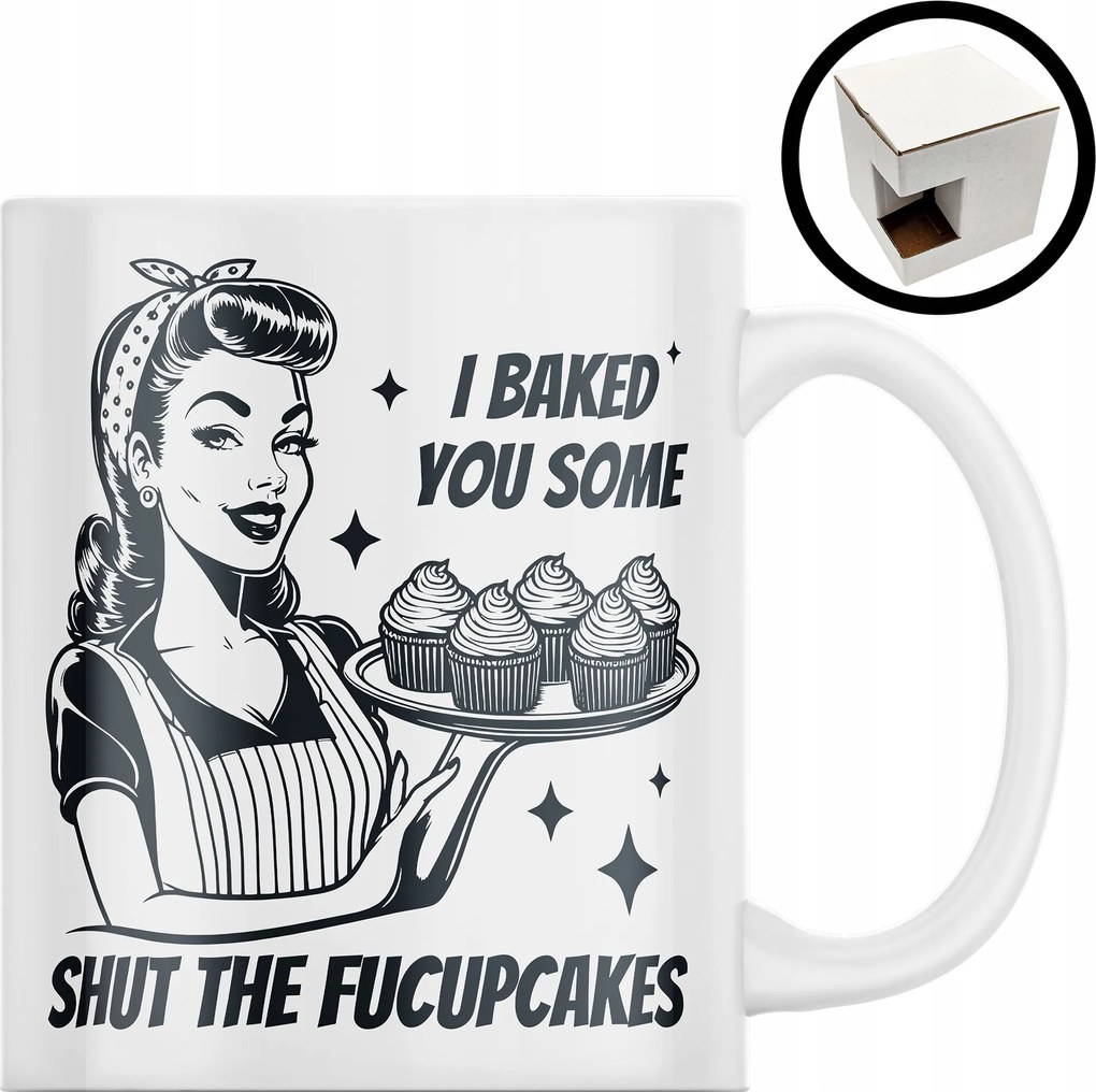 Bögre I Baked You Some Fucupcakes vicces Ajándék 330ml+CSOMAGOLÁS