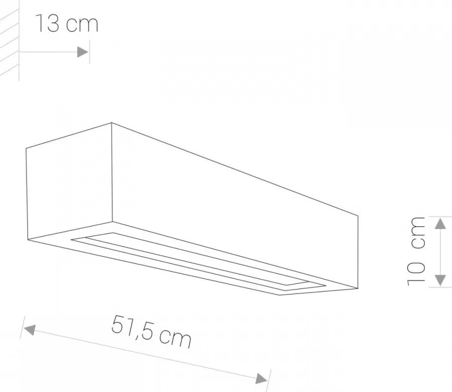 Fali Lámpa Szürke Solid