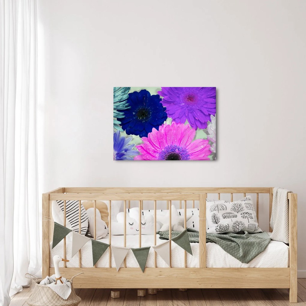 Színes virágok képe (70x50 cm)