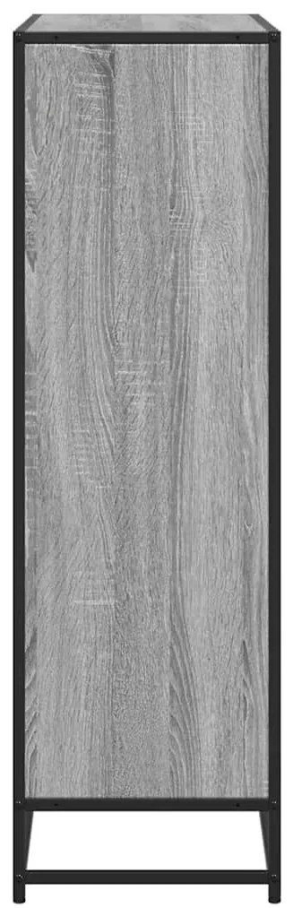szürke sonoma szerelt fa és fém könyvszekrény 97,5x33x107,5 cm