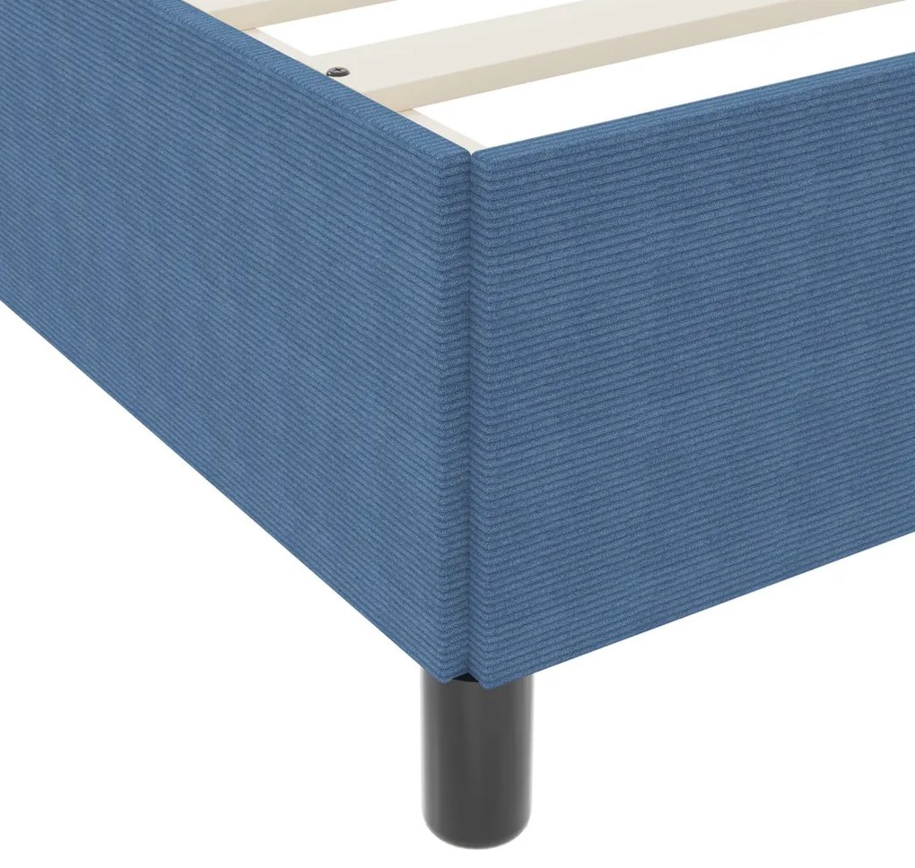 vidaXL Ágykeret Kék 90 x 200 cm Bársony anyag