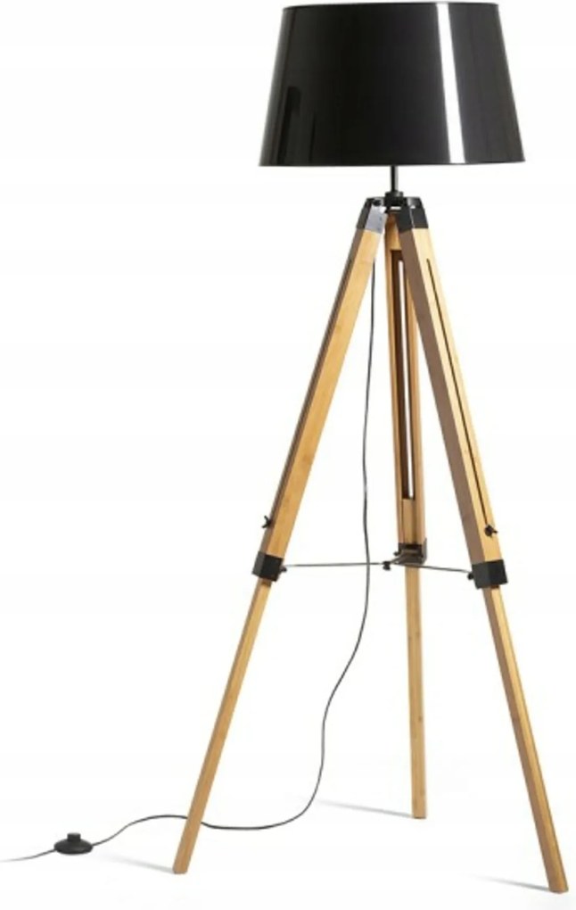 Rendl Alvis/ridick állólámpa bambusz fekete/arany E27 145cm