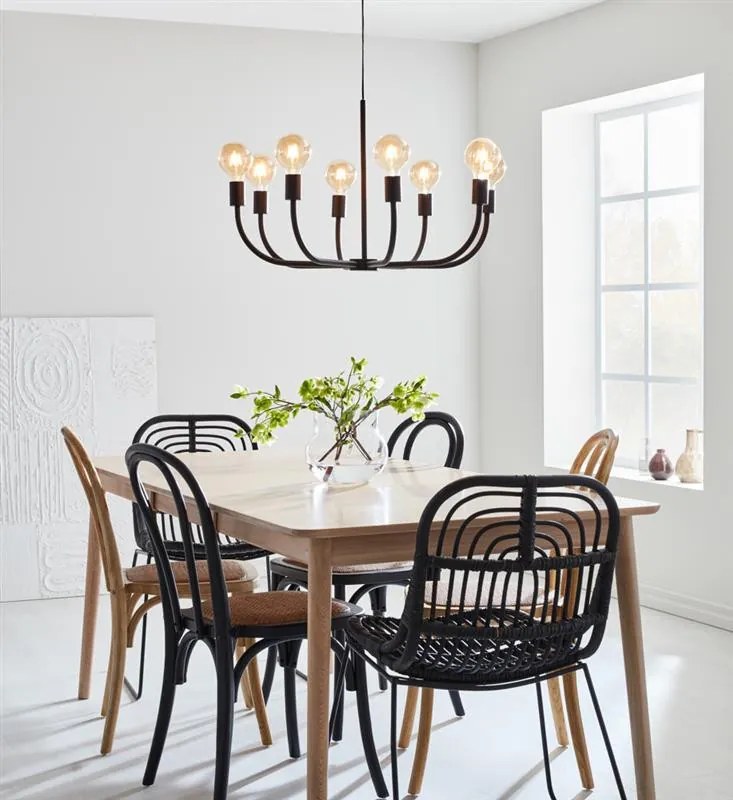 MARKSLÖJD 108291 AMISTOSO Modern Csillár Fekete E27 IP20