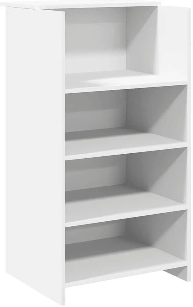 recepciós pult fehér 135x50x103,5 cm szerelt fa