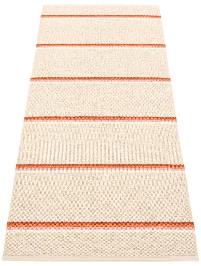 Téglavörös-krémszínű kültéri-beltéri futószőnyeg 70x180 cm Olle Brick Cream – Pappelina