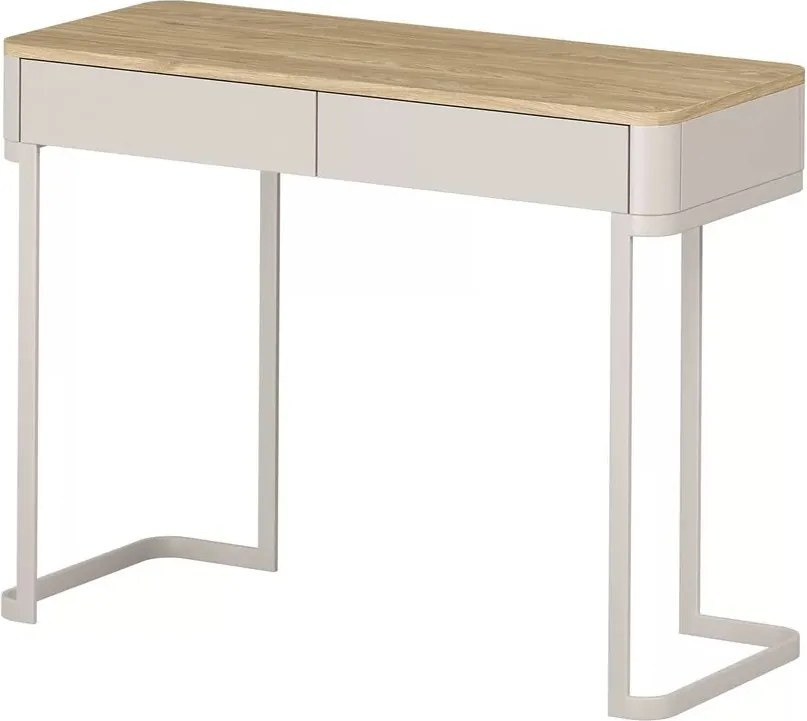 Elivo fésülködőasztal 110 cm fiókos, vázas - kasmír / olajozott tölgy