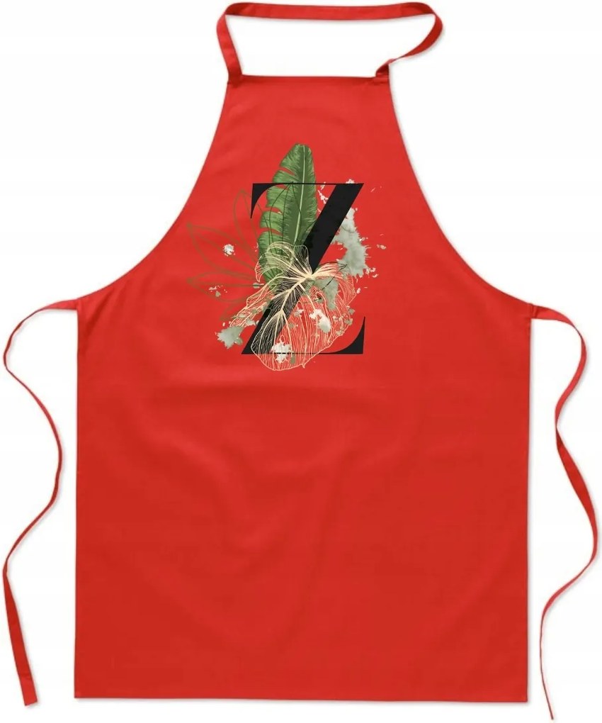 Konyhai Kötény piros Betű Zsuzsa névvel Genzie FA_370_