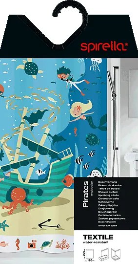 Zuhanyfüggöny 180x200 cm Pirates – Spirella