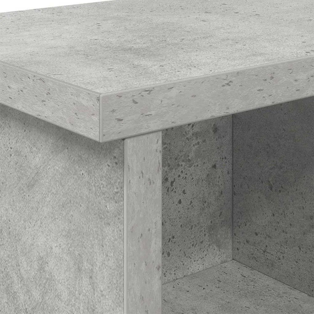Fali Kabáthorog polcokkal Beton szürke 100 x 16 x 26 cm Faanyag