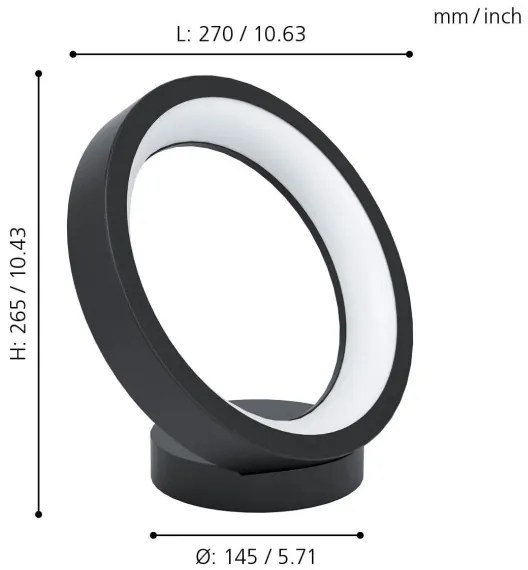 Eglo 99029 - MARGHERA-C LED RGB fényerőszabályozható asztali lámpa LED/16W/230V