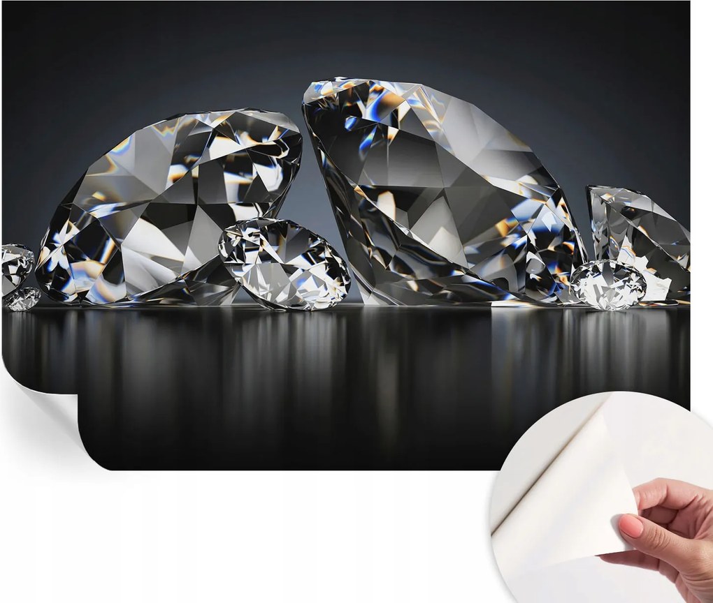 Öntapadós tapéta Fali furnér 3D hatás Kristály szépség 152x104 cm