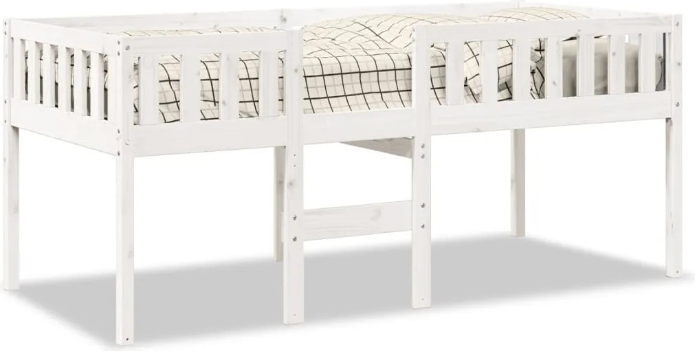 vidaXL fehér tömör fenyőfa gyerekágy matrac nélkül 90 x 190 cm