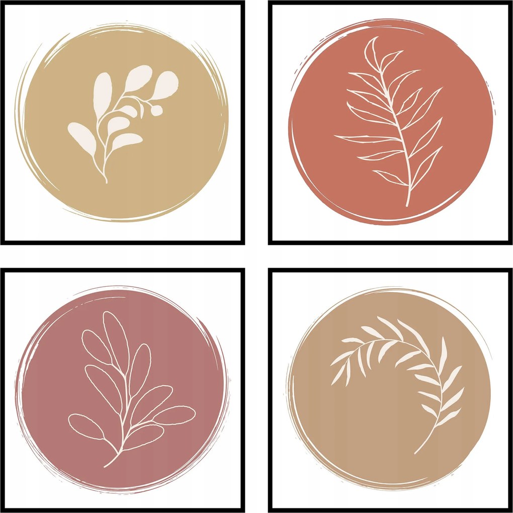 Poszterek kép körök grafika növény négyzet 50x50