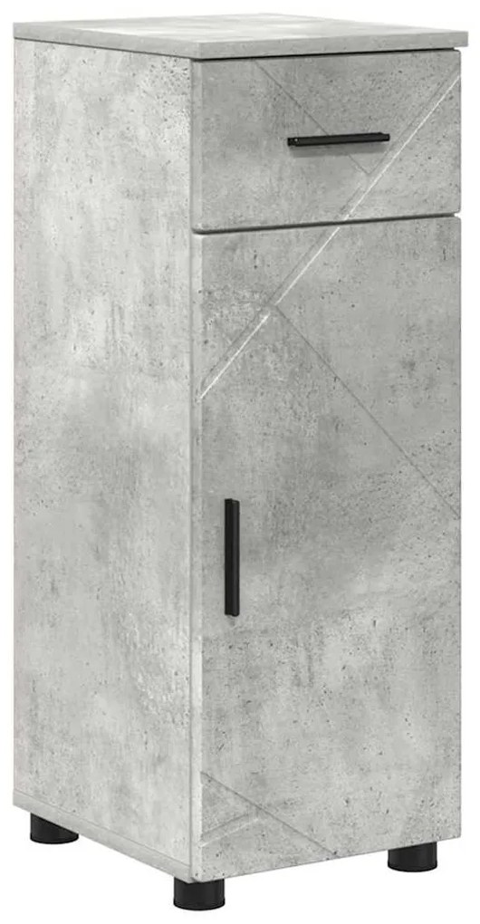 Fürdőszoba Székény fiókkal Beton szürke 30 x 35 x 80 cm Faanyag