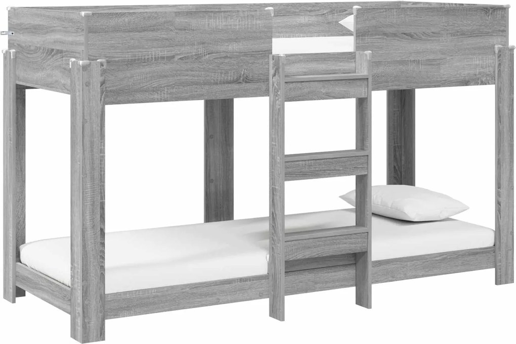 vidaXL Szükidő ágy Szürke Sonoma 75 x 190 cm Faanyag