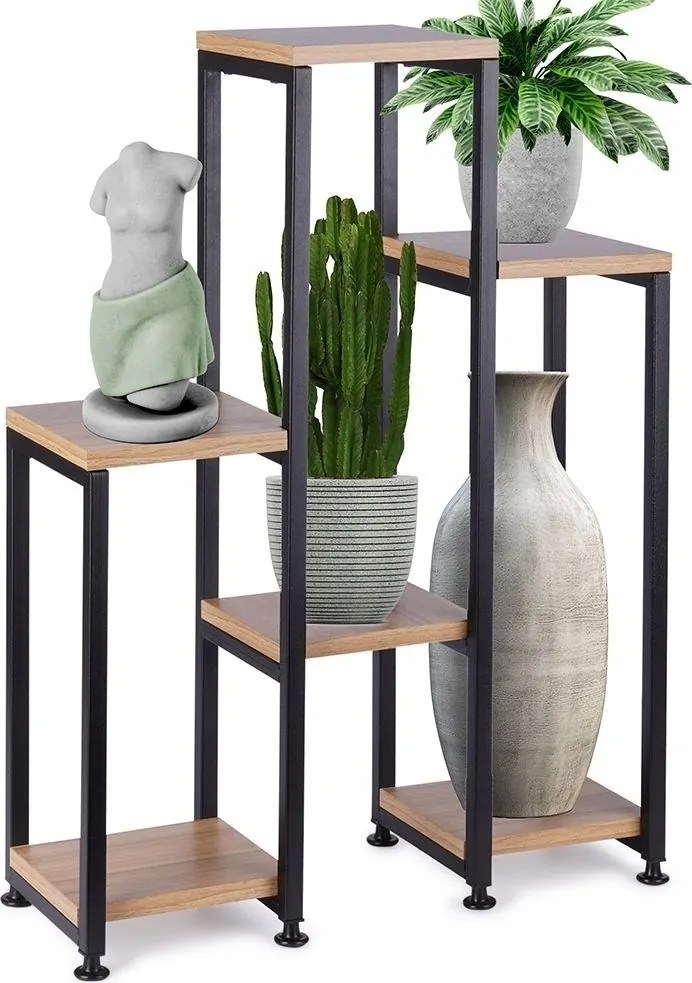 Virágágyás Fém 6 szintes emeletes virágtartó állvány növények virágok