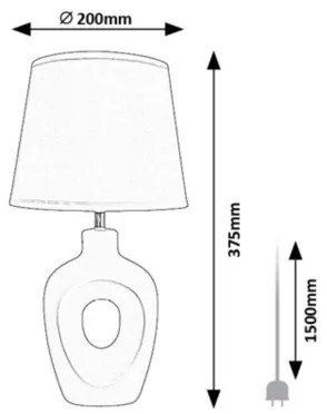 Rabalux 74080 - Asztali lámpa MADELOR 1xE14/25W/230V barna
