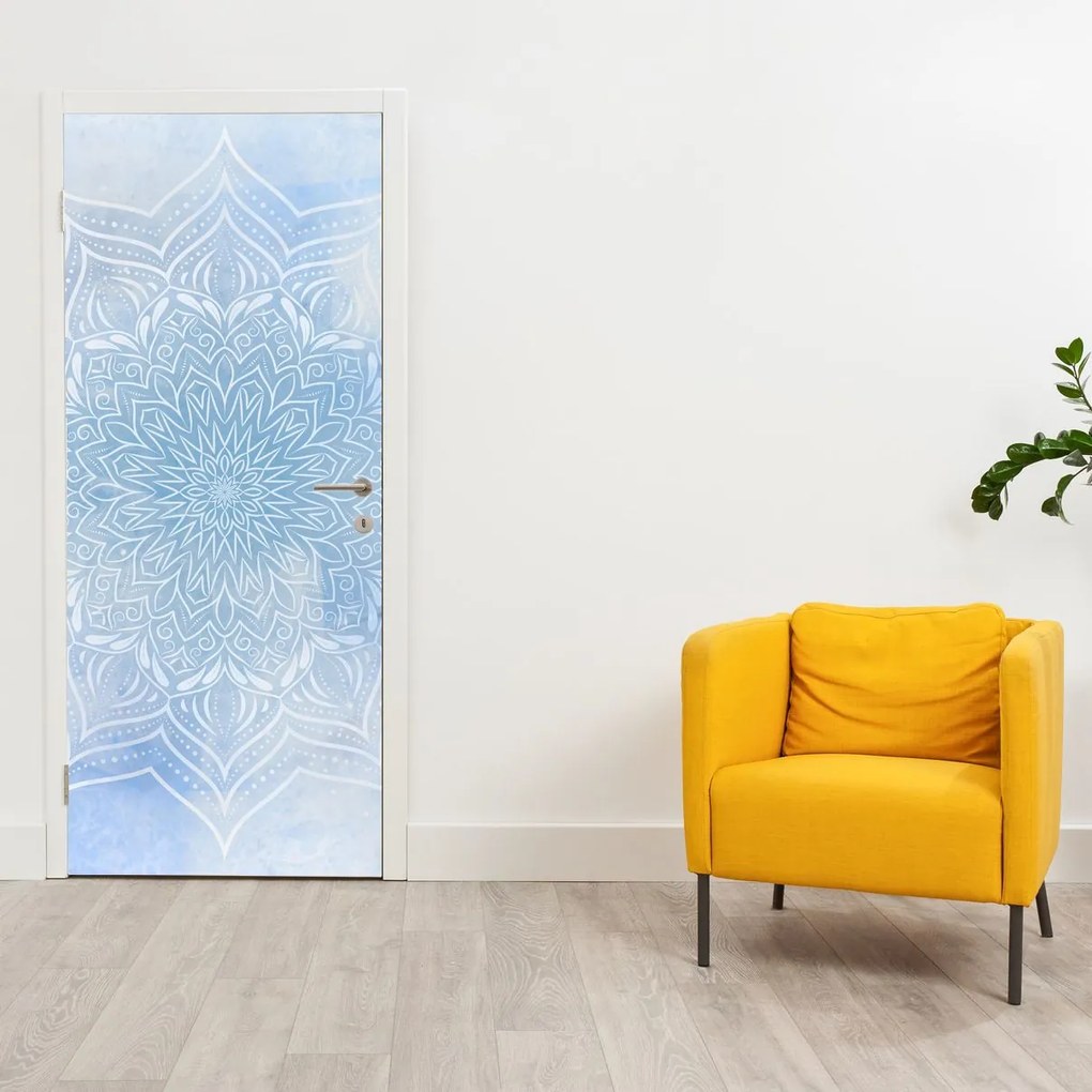 Fotótapéta ajtóra - Téli mandala (95x205cm)