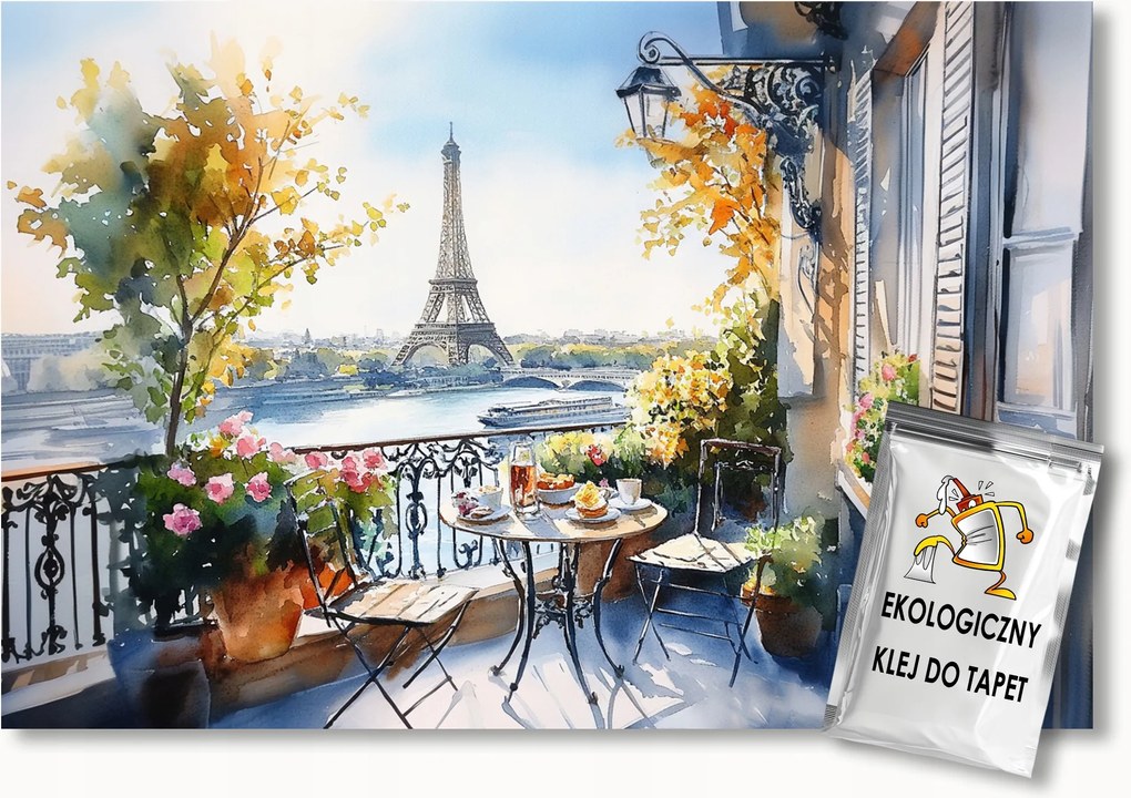 Fotótapéta Flizelina Város Párizs Szajna Eiffel-torony Terasz 200x140 ragasztó