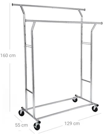 Mobil álló kabátfogas LINEA, ezüstszínű