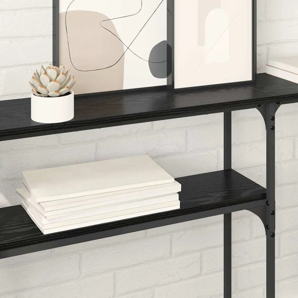 Konzolasztal Musta tammi 145x22.5x75cm Faanyag