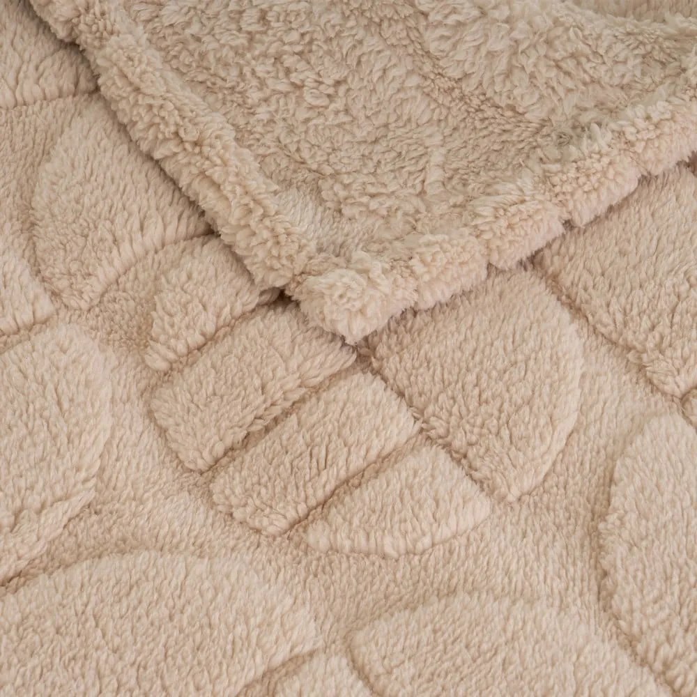 Világosbarna mikroplüss takaró 130x160 cm Mid Century – Casa Selección