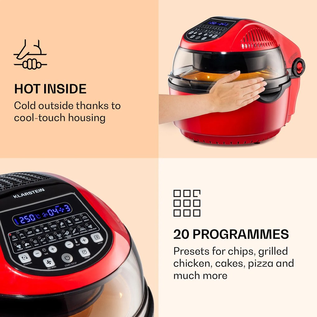 VitAir Smart, forrólevegős fritőz, 1400 W, 7,75 l, 20 program, alkalmazás vezérlés