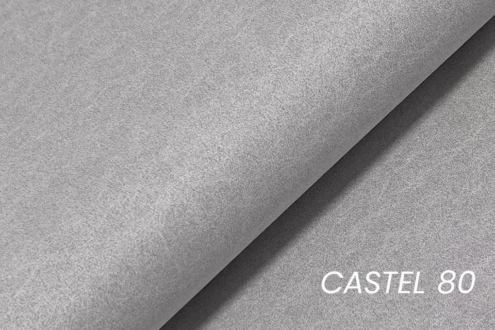 Nirello kárpitozott ágy 160x200 tárolóval - szürke Castel 80 bársony