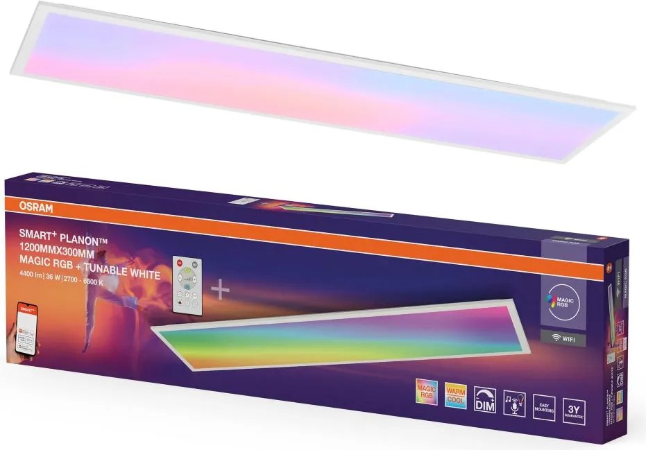 Osram - LED RGBW Fényerőszabályozható mennyezeti lámpatest SMART+ MAGIC LED/36W/230V Wi-Fi + távirányító