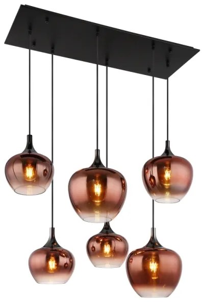 Globo 15548-6HG - MAXY kábeles csillár 6xE27/40W/230V rézszínű
