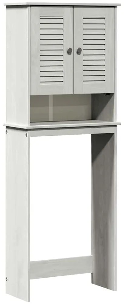 WC Szekrény polcokkal VIGO Fehér 60 x 27 x 161 cm Tömör fenyőfa