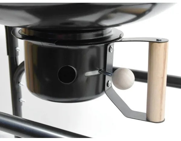 Hordozható faszén grill fekete/fa