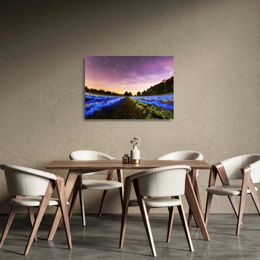 Színes mező képe (üvegen) (70x50 cm)