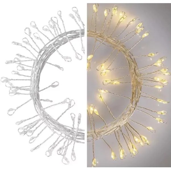 LED Karácsonyi lánc 100xLED/3xAA 2,7m meleg fehér