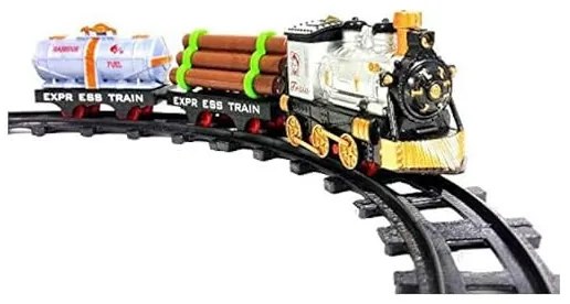 Vintage Classic Train Play Set akkumulátorral működtetve, sínnel